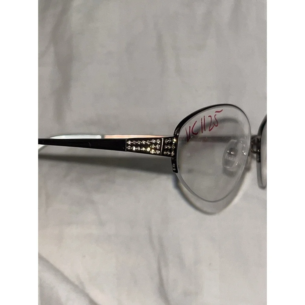 Vera Wang Astrea PC Women's Eyeglasses Half-rim 53-17-135 Titanium Pecan Crystal